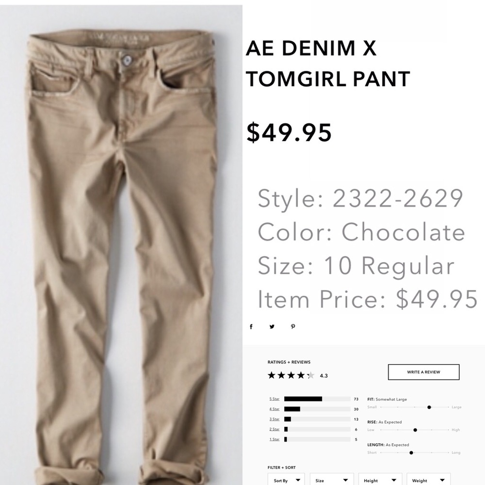 AE Tom Girl pants!